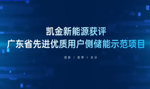 开云kaiyun官方版在线入口用户侧储能项目获评广东省示范项目 | 打造产业绿色用能新标杆